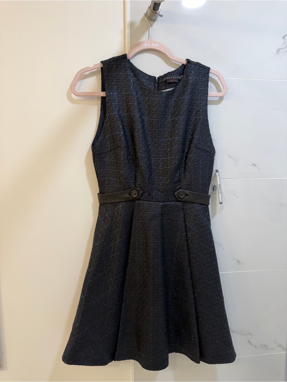 NWT Alice & Olivia Tweed Sleeveless Dress